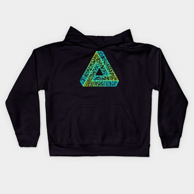 MC Escher triangle Kids Hoodie by TRIME